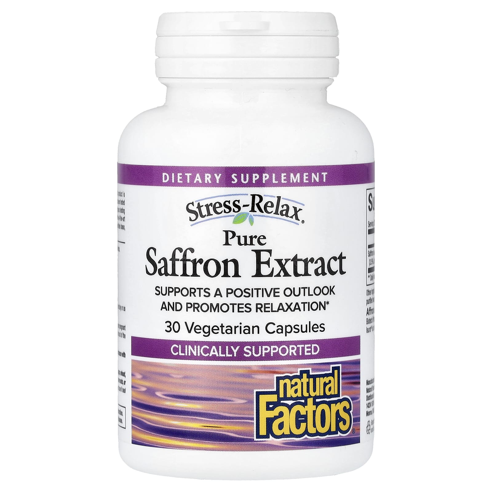 Natural Factors, Stress-Relax, 100% Pure Saffron Extract, 30 Vegetarian Capsules UPC 068958028545 | Hilife Vitamins